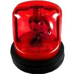 Rotating Beacon Light with Alarm, Permanent Mount, 12 Volts