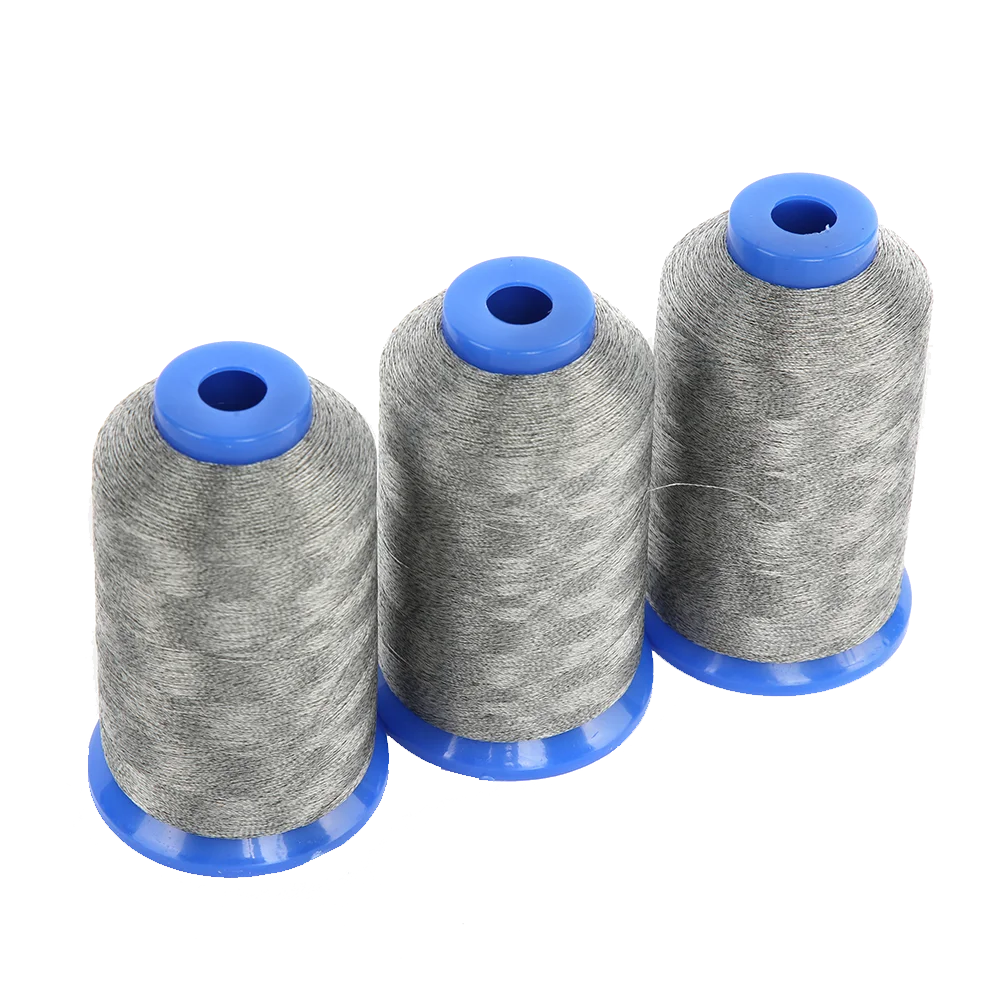 Wholesale 100% Polyester Esd Silver Fiber Conductive Sewing Thread For ...
