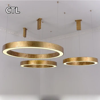 Circular Dining Room Chandeliers Hanging Lamps Round Modern Led Pendant Light Gold Circular Dining Room Chandeliers Hanging Lamps Round Modern Led Pendant Light Gold