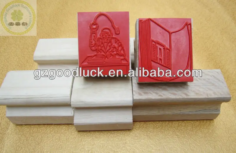 How To Make A Carved Wooden Stamp/custom Design Wooden Rubber Stamp