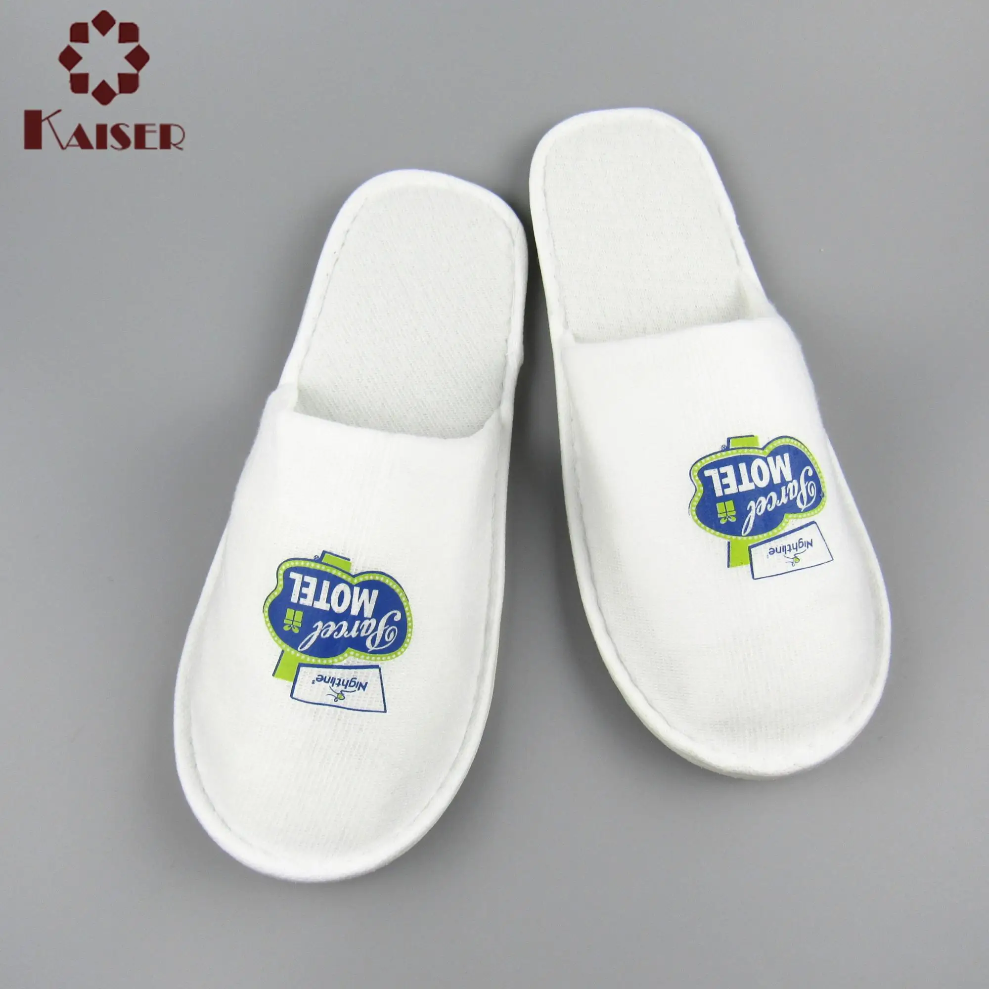 Beautiful antislip disposable with Logo Printed hotel slipper, View