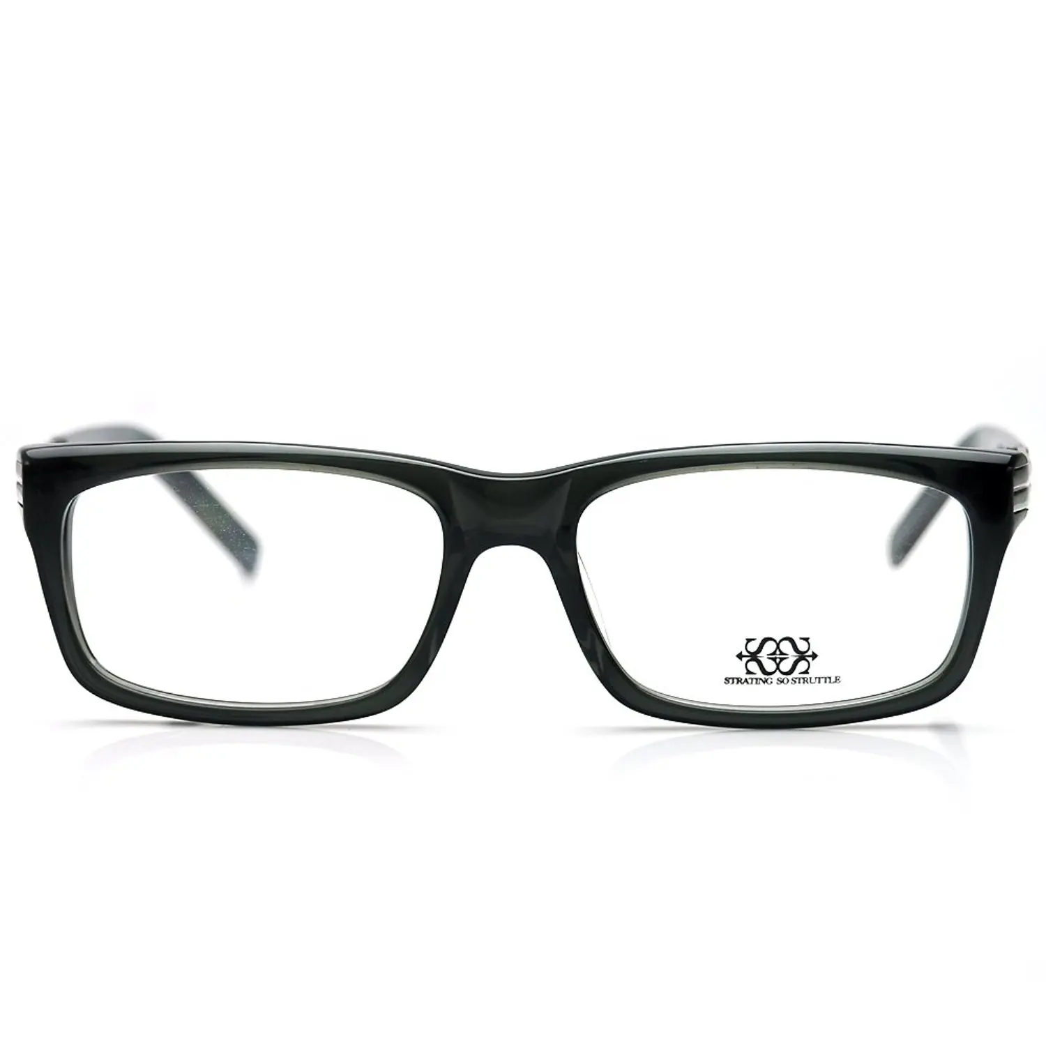 New Pensee Eyeglasses Prescription Black Rectangle Optical Frame 56mm Demo Lens