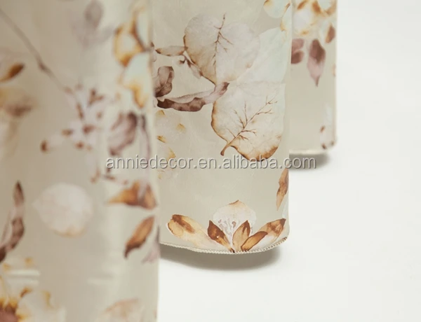 Gold flower foil printed taffeta wedding table cloth