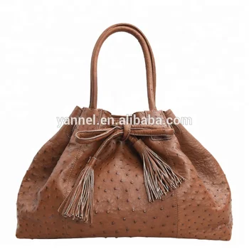 Women Ostrich Skin Tote Bags Las Fashion Leather Bag With Women Ostrich Skin Tote Bags Las Fashion Leather Bag With Tassel