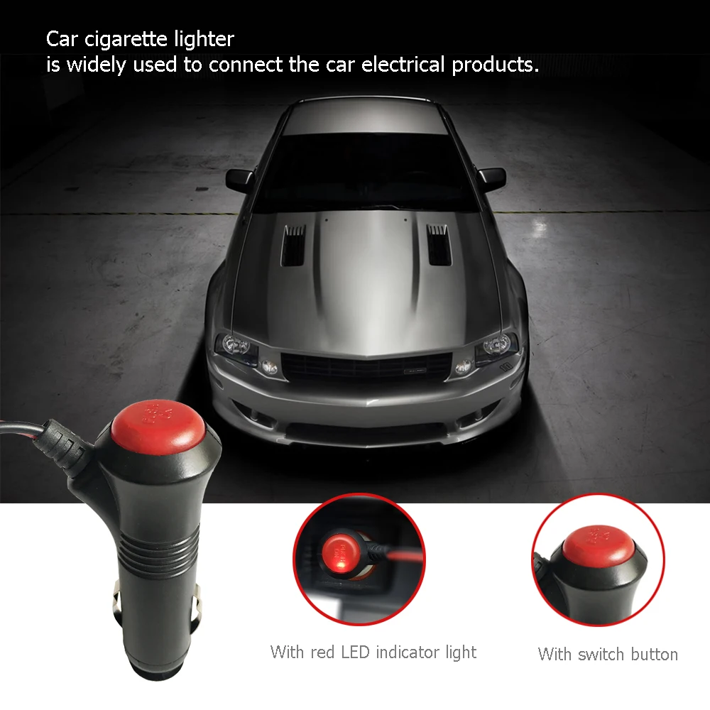 Custom 12v Car Cigarette Lighter Plug With On Off Switch Buy 12 Volt