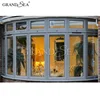 Push out hurricane impact aluminum triple glass bay and bow windows