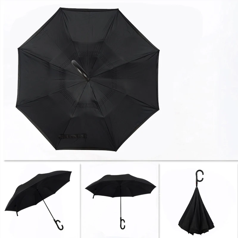 190t Double Layer Windproof Waterproof Automatic Reverse Umbrella Buy