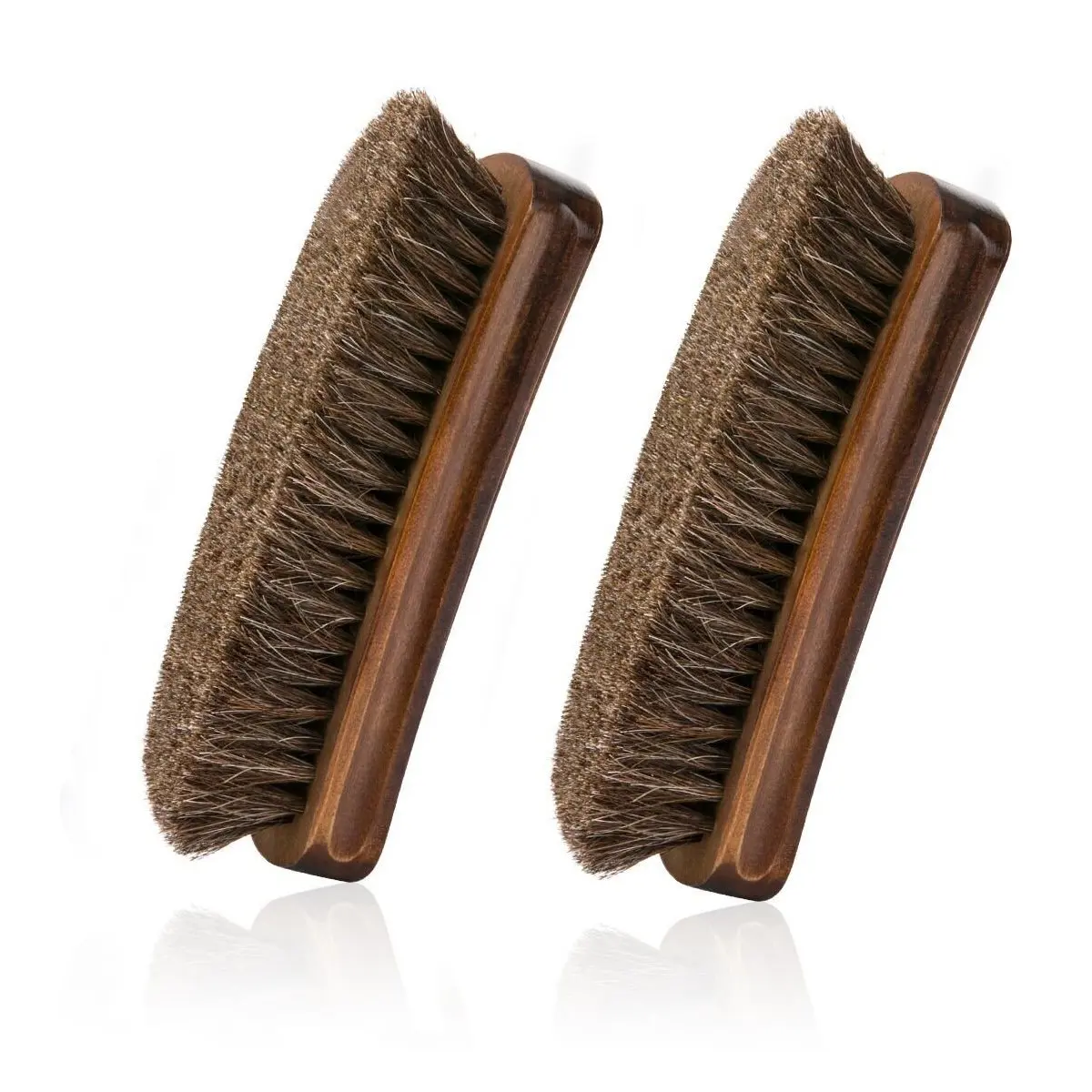 Buy Horsehair Shoe Brush, IGIYI Brown Horse Hair Shoe Shine Brushes