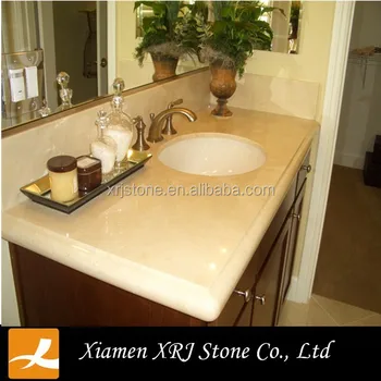 Spain Crema Marfil Marble Countertop Molded Sink Spain Crema Marfil Marble Countertop Molded Sink