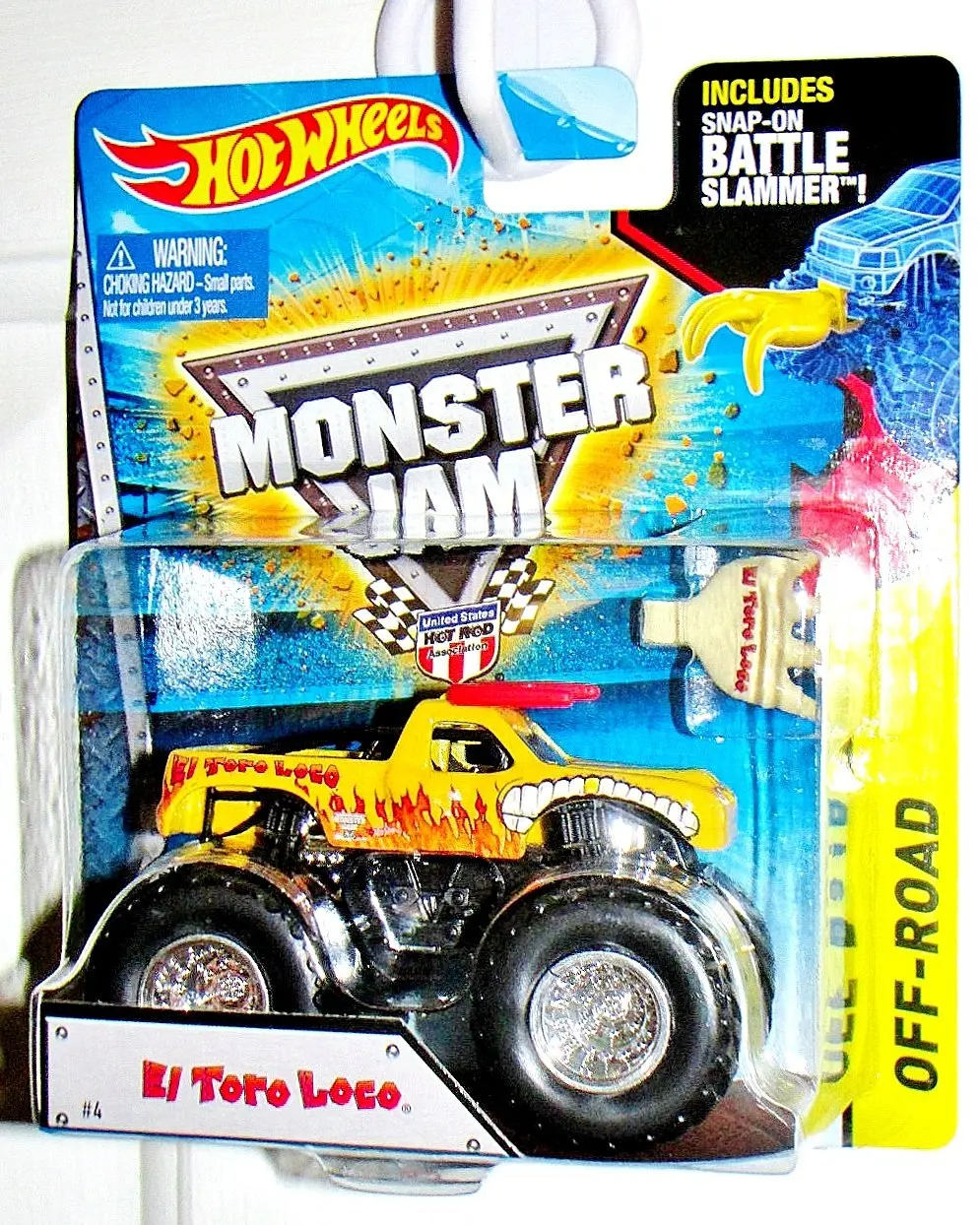 Buy Hot Wheels Off Road Monster Jam 4 Yellow El Toro Loco W Snap On Battle Slammer In Cheap Price On Alibaba Com