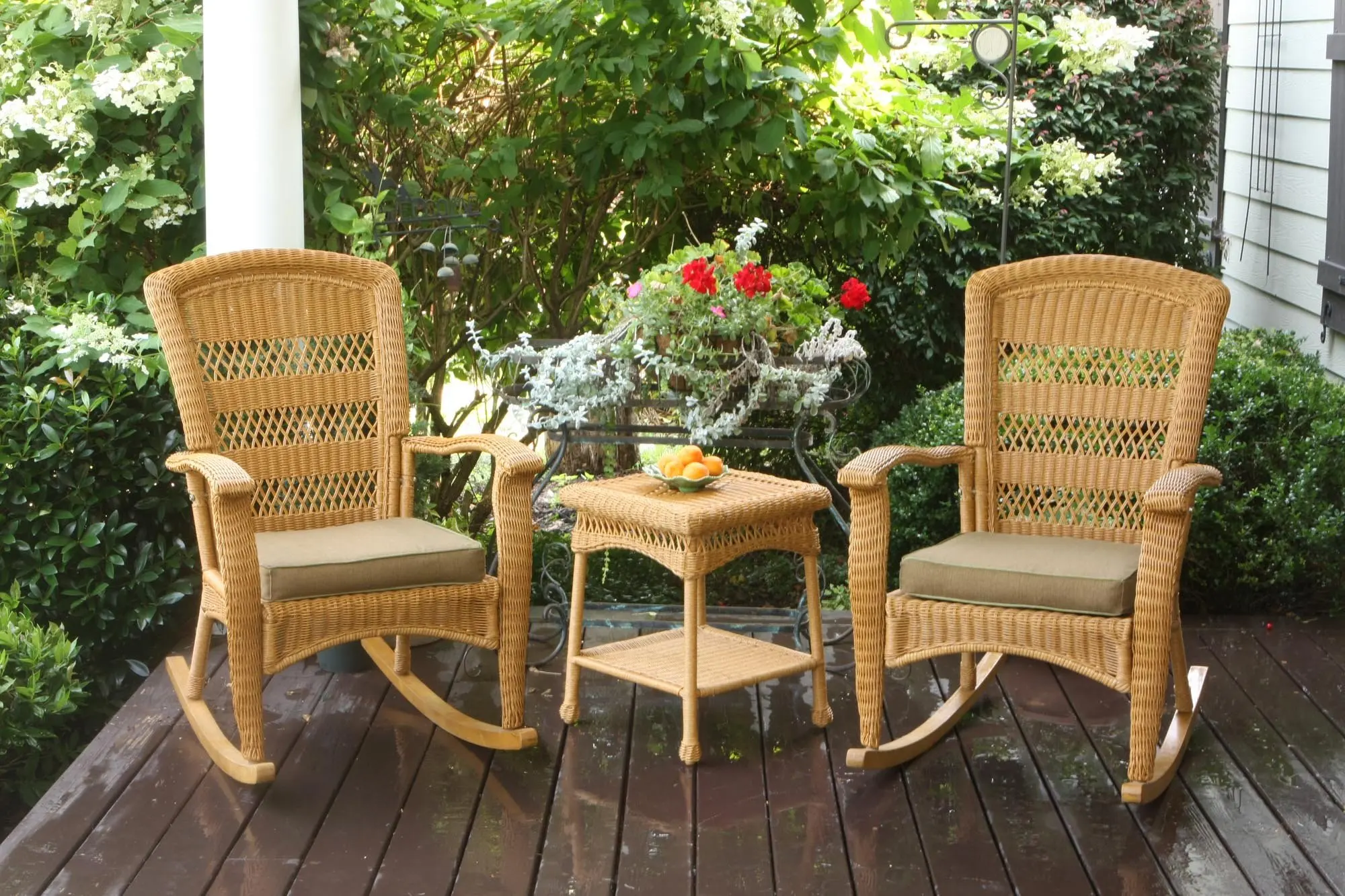 Outdoor Patio Furniture Rattan Chair Set