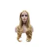 Gold Long Curly Hair Big Wave Mixed Color Wig Set Chemical Fiber High Temperature Wire Curly Wig Human Hair Blond