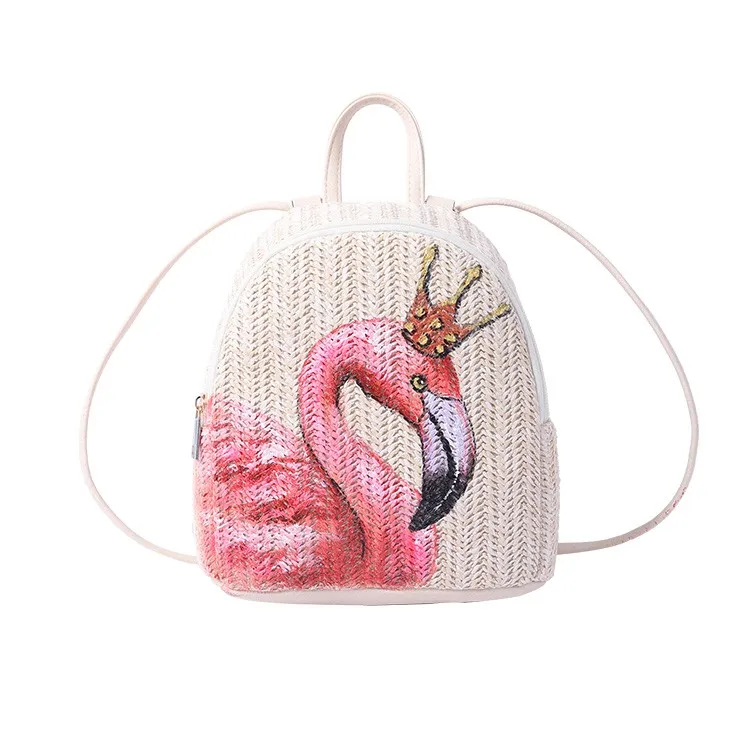 straw beach bag backpack