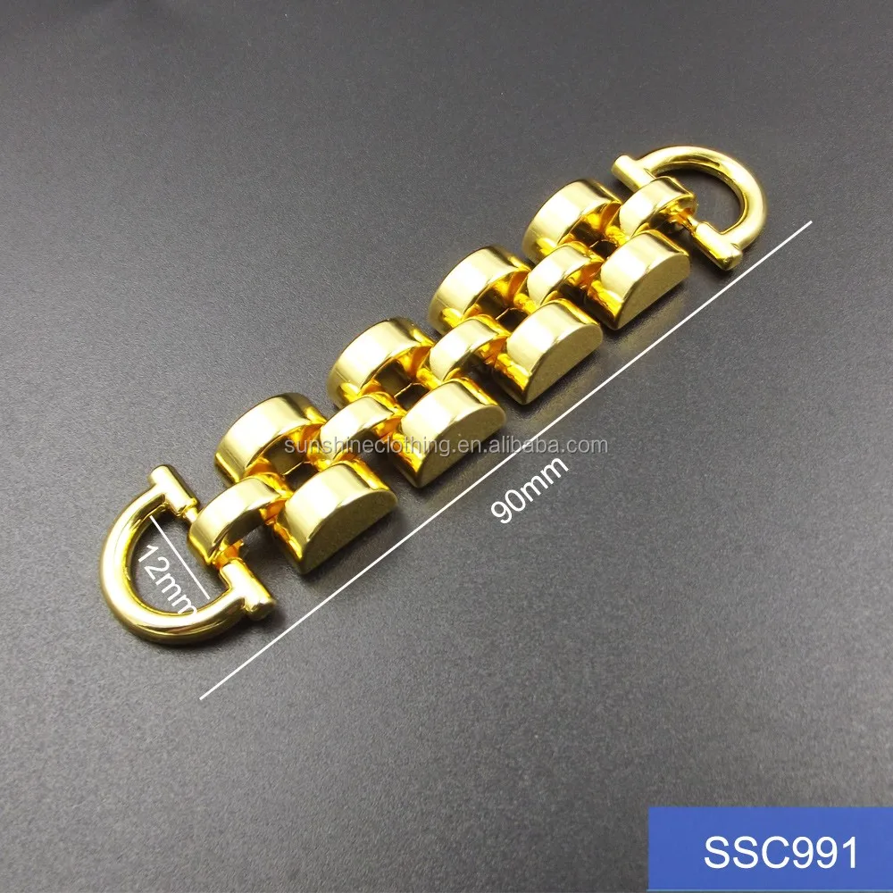 Light Gold Metal Chains Connector For Swimwear Bag Key Chain Buckle