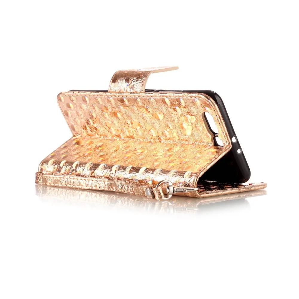 Book Wallet Laser butterfly leather flip phone case for Huawei P10 / P10 plus