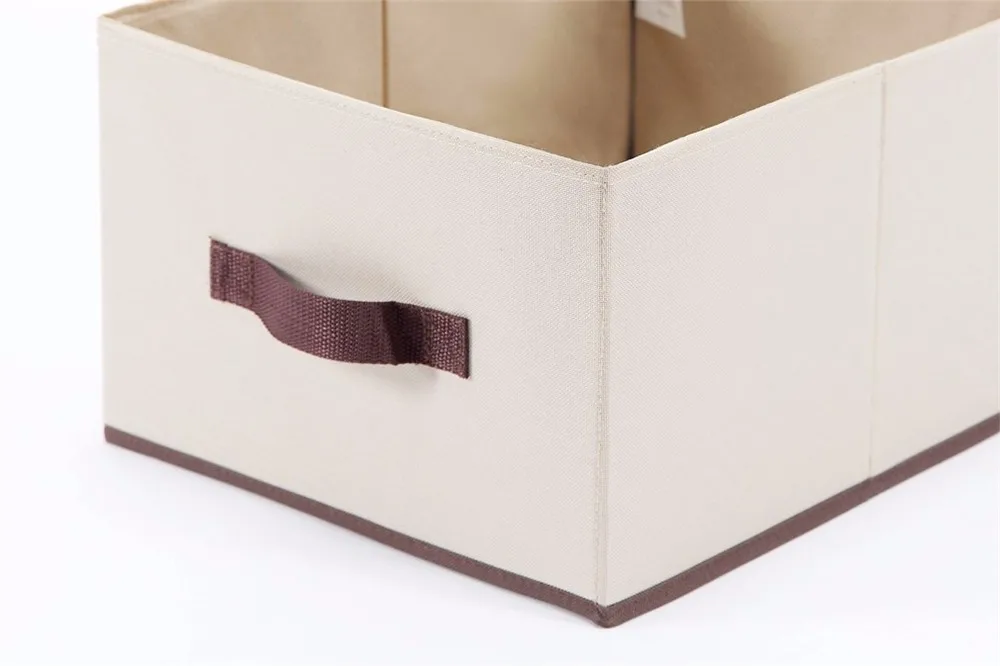 Pack Of 3 Foldable Natural Polyester Canvas Storage Box With Lids Buy