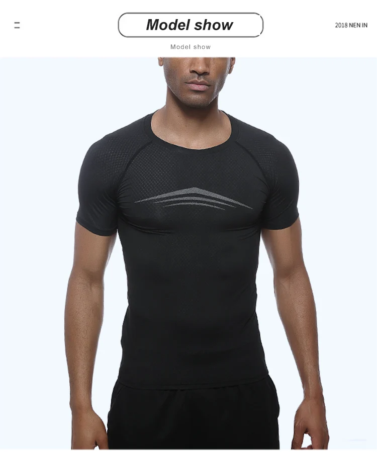 Custom Label Sports Men Clothing Printing T-Shirt Compression Training Wear