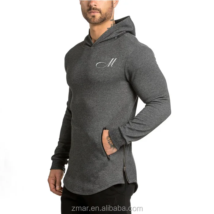 Custom Embroidery Muscle Fit Hoodie Wholesale Fitness Gym Hoodie For