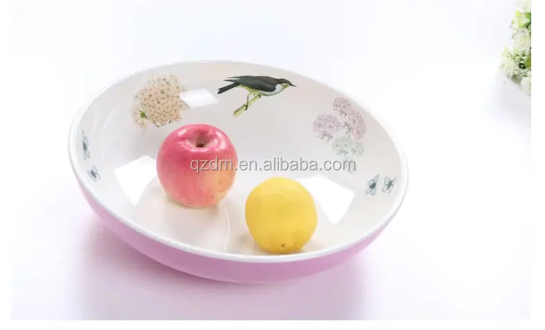 2 Color Melamine Fruit Bowl Custom Print