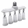 Light Socket Splitter 5 in 1 E26 E27 Adapter Converter Horizontal Designed 360 Degrees Adjustable 180 Degree Bendable