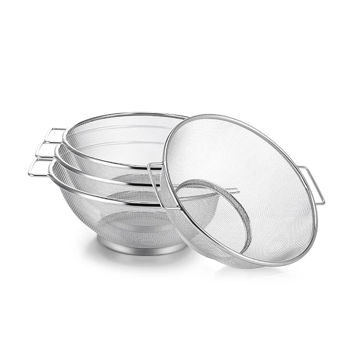 
Stainless Steel mesh Colander with two square lug 