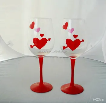 Dx 01002 Handblown Decorative Wine Glass For Valentine S Day Buy