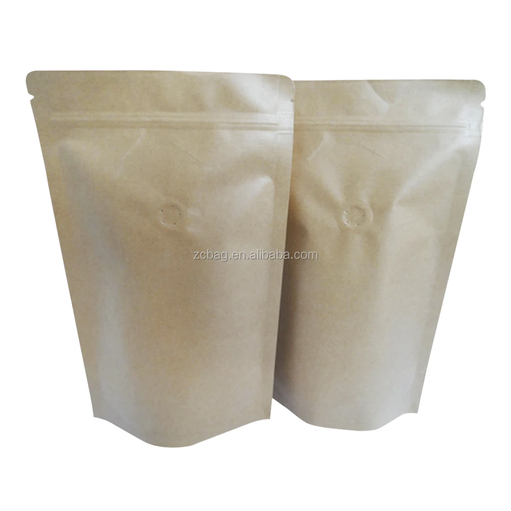 Brown Kraft Coffee Valve One Way Degassing Brown Doypack Pouch Standup Zipper Lock Bags Buy Zip Lock Coffee Bag With Degassing Valve Coffee Valve Packaging Bags One Way Degassing Coffee Bean Bags Product
