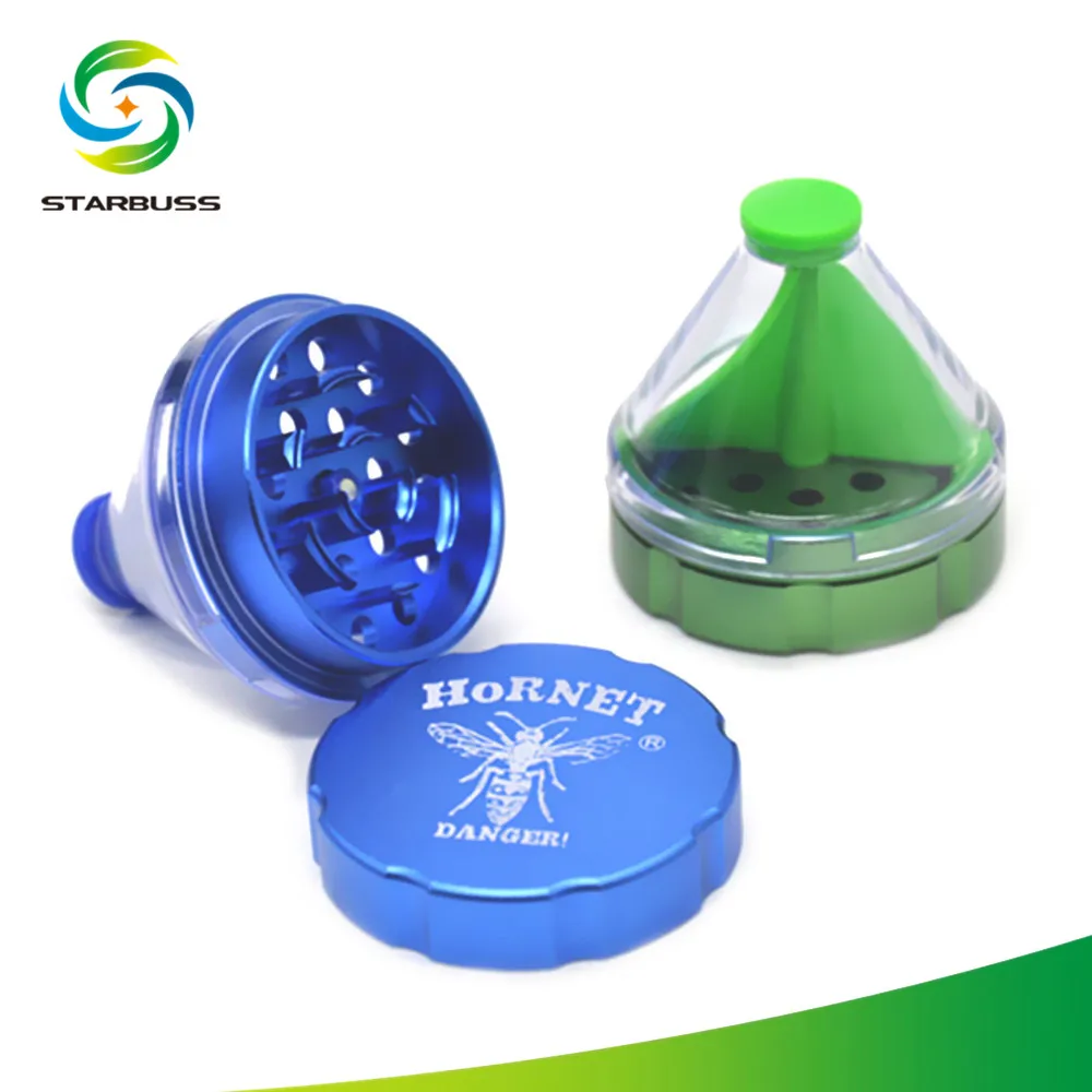 Aluminum 50mm Funnel Weed Grinder Herb Grinder 2 Piece Herb Crusher