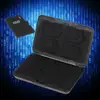 16slots Micro SD SDXC Storage Holder Memory Card Case Protector Aluminum Black Case for Eight SD/MMC Secure Digital Cards