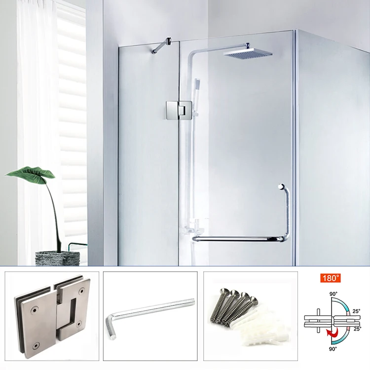 Bathroom Heavy Duty Pivot Door Adjust Shower Hardware Hinge Fitting ...