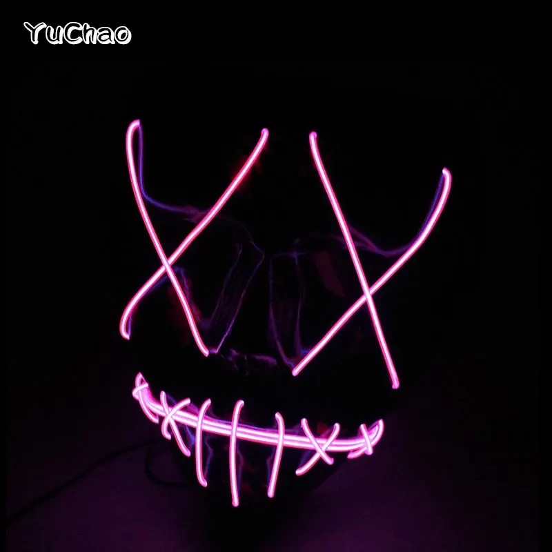 Download 2019 Hot Sales El Wire Light Up Neon Glowing Mask Rave Custom Night Fluorescent Mask For Event Party Supplies Horror Glow Masks Buy 2019 Hot Sales El Wire Light Up Neon Yellowimages Mockups