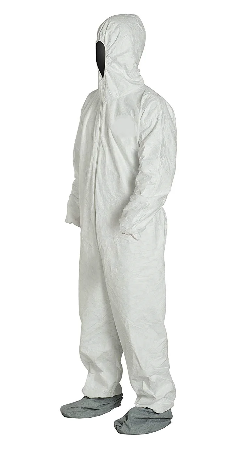 Disposable Protective Coverall With Elastic Cuffs Attached Hood And Boots Buy Suit With Hood
