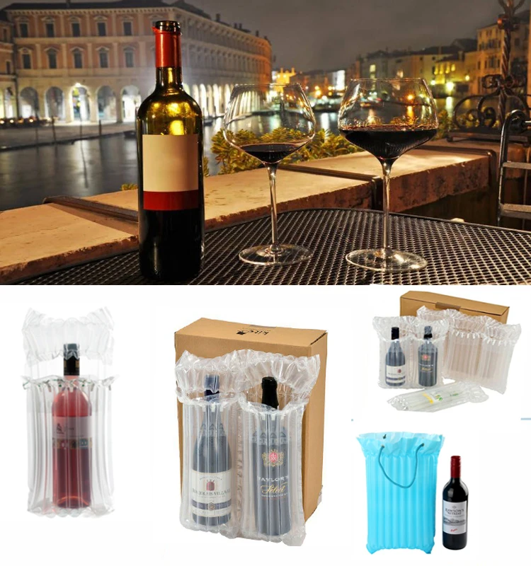 Pe+nylon Q Shape Air Filled Bag For Wine Bottle - Buy Air Filled Bag For Wine Bottle,Pe+nylon ...