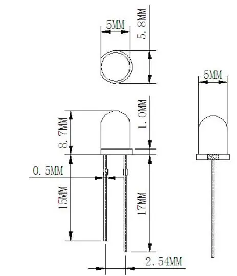 Ultra Violet 5MM UV LED 365nm LED diode 5mm uv led ultra bright