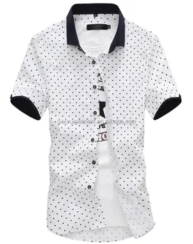 mens slim fit short sleeve casual shirts