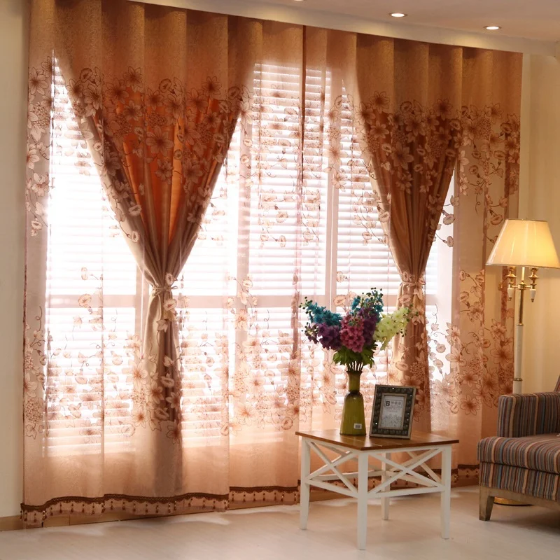 Cheap Price Turkey Floral Jacquard Grommet Window Decoration