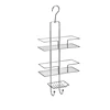 BX Group factory supply 3 tier chrome plate shower rack with wall hanging hook