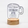 Wooden Home Coffee Decoration Lighting Acrylic LED Table Lamps