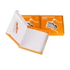 Customized high food grade orange cut out flat offset printing square pizza packaging paper boxes