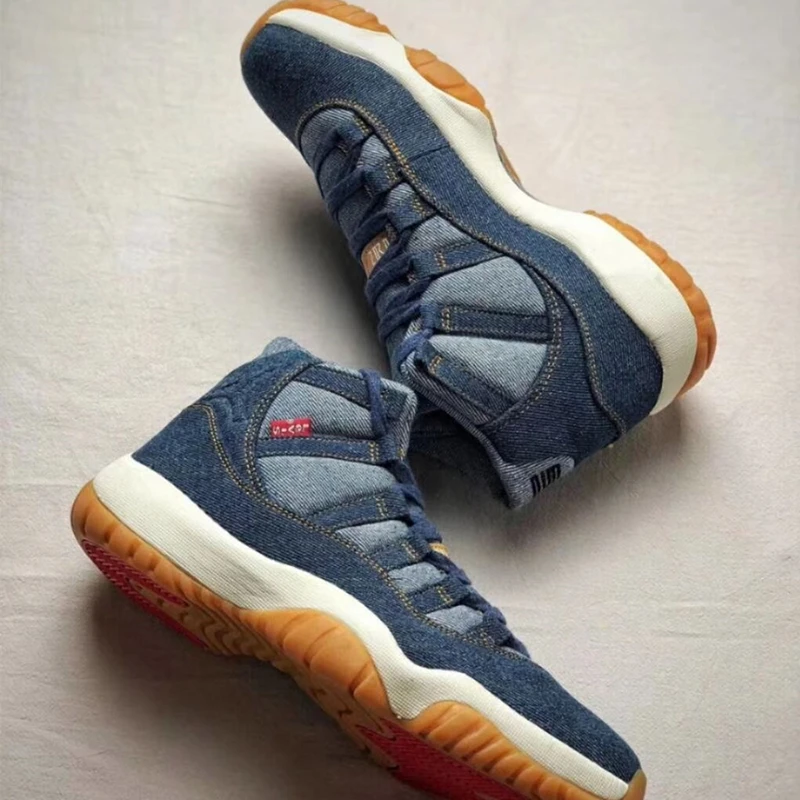 Custom logo High Quality AJ11 Mid Concord Gym Red Denim jumpman Men Fashion Sneakers Tenis Man  basketball Shoes