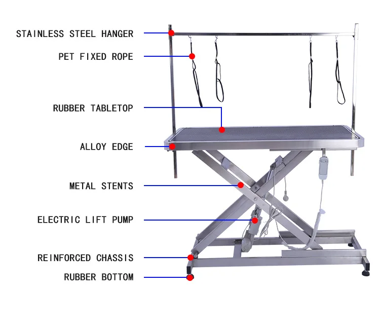 Different Colors Electric Lift Pet Grooming Table for  Large Dogs