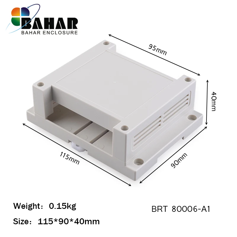 Plastic electronic enclosure/box/din rail with ABS material and V0 flame retardant