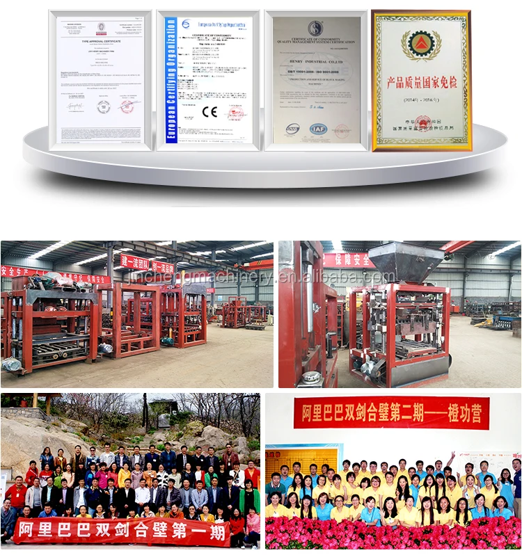 Junan Jincheng Machine CO.,LTD. is a company specially producing brick machines, we make concrete brick machines QMR2-45,QMJ4-45,JC4-45, QMY4-30,QT4-40,QT4-35,QT4-26 QT4-25, QT4-15,QT6-15,QT8-15, QT10-15 and QT12-15;clay brick machine series QM2-40, 1-15,2-10, 4-10 and M7MI etc.   We are located in Linyi city,Shandong, which is very near to Qingdao port, excellent traffic conditions are conducive to our export services.    Since the establishment of the company, we have always adhered to the strict and scientific management as the basis for development, focusing on the exploration and use of new technologies, new materials, and new  processes. We have devoted ourselves to the research and innovation of hollow brick machines and strive to provide high quality of brick machines and perfect after-sales service for our customers.   Welcome friends from all countries to contact us for cooperation and thank the new and old customers for long-term support of our work.