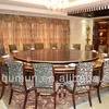 Five star hotel furniture round wooden dinning room sets dinning table