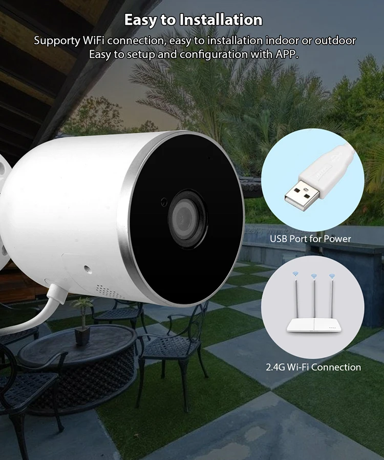 LYAILOT Tuya Smart Wireless Outdoor Waterproof Wifi Camera IP66 Motion Detection Gun Camera For Garden