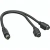 S-Video Y-Cable, 4-pin Mini-DIN Male to Dual 4-pin Mini DIN Female