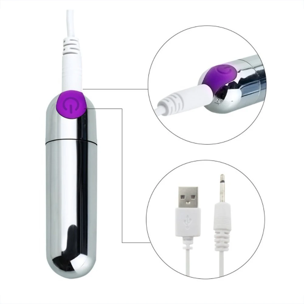 100 Waterproof Usb Rechargeable Powerful Vibration Bullet Mini Vibrator Penis Cock Ring Set 