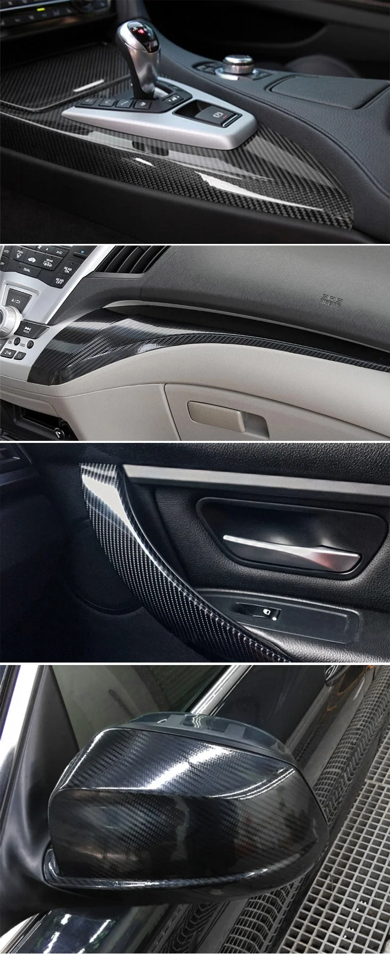 1.52*18m Car Decoration Black 5d Carbon Fiber Vinyl Carbon Fiber Price