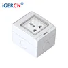 ip66 waterproof switched sockets/Universal and multiple IP55 Weather protected wall switch and socket