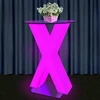 Standing rechargeable illuminate plastic light up led cocktail bar table
